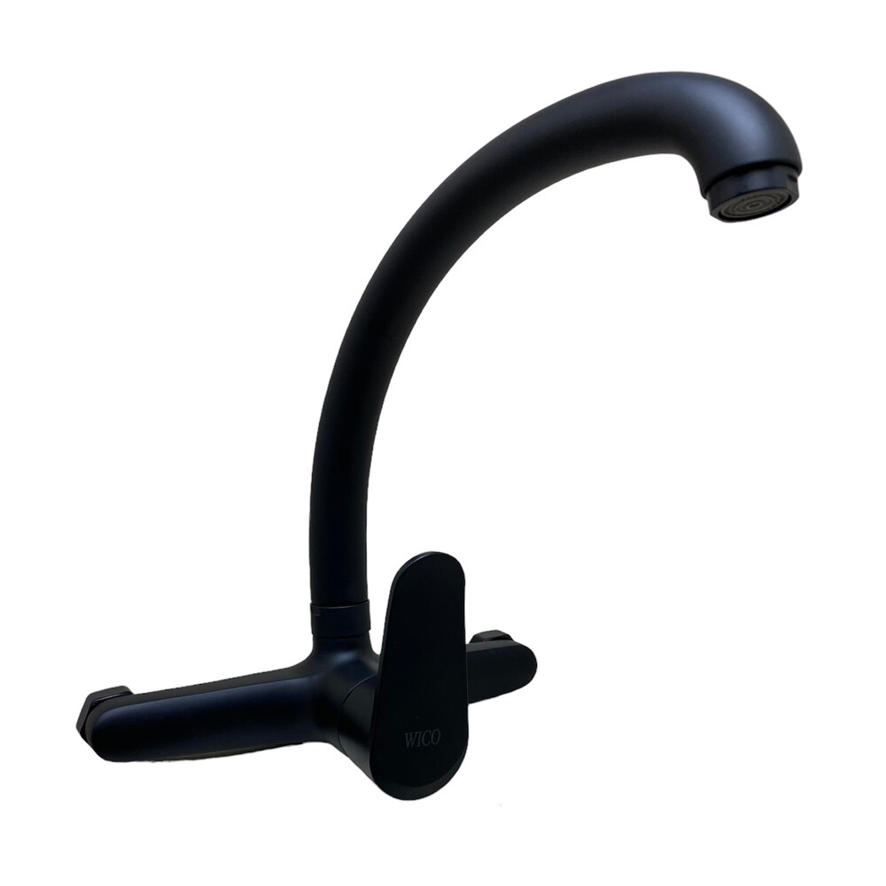 MONOCOMANDO DE COCINA PARED 20CM NEGRO 35MM WICO Monocomando De Cocina Pared 20cm Negro 35mm Wico