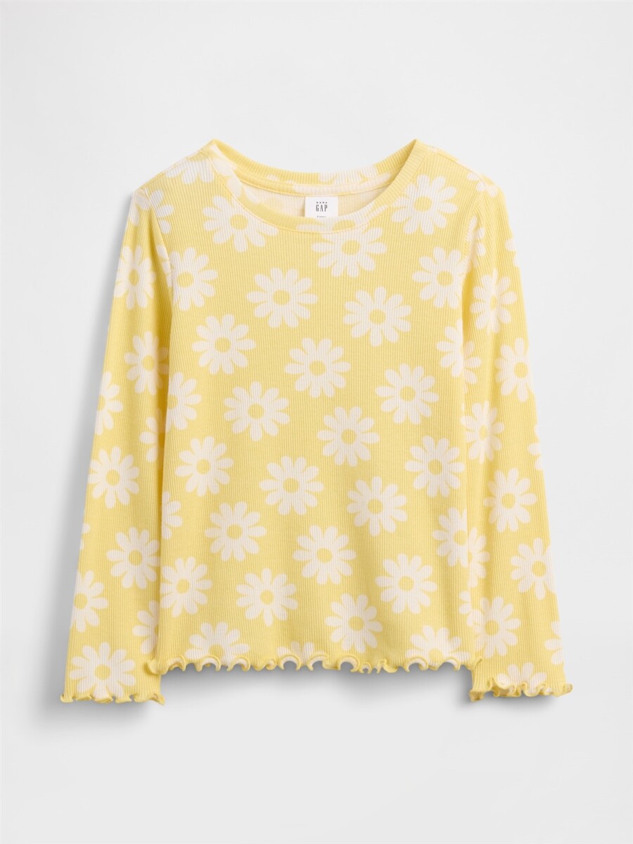 Remera Rib Toddler Niña - Spring Yellow 