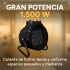 Caloventilador Cañon 2000W Eléctrico Potente 3 Modos Estufa Variante Color Negro