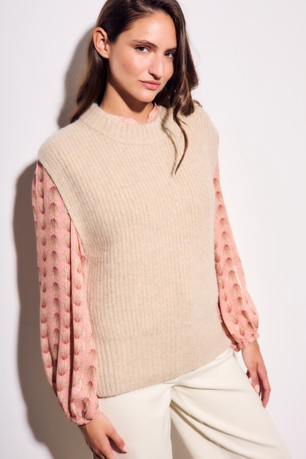 Chaleco Beige Melange