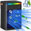 Mini Aire Acondicionado Portátil USB C/Humidificador Luz LED Mini Aire Acondicionado Portátil USB C/Humidificador Luz LED
