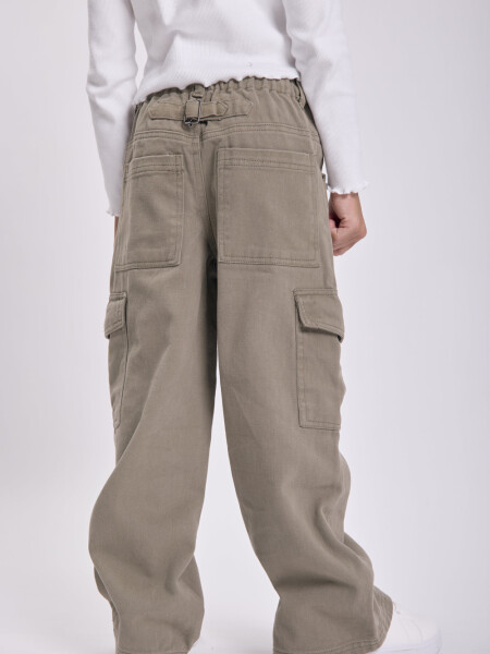 Pantalón jean cargo Verde