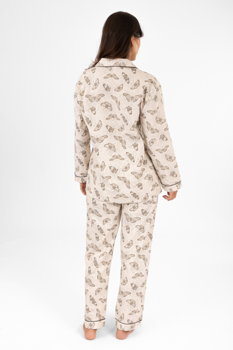Pijama franela Marfil