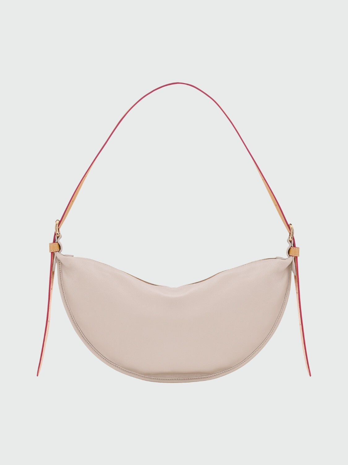 Longchamp - Bolso Cruzado de cuero, Smoothie Gris