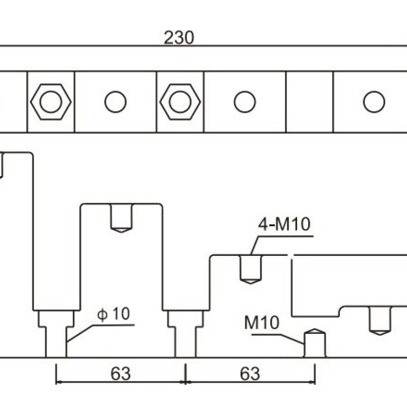 AISLADOR P/ 4 BARRAS 40MM TIPO ESCALERA - J VCP AISLADOR P/ 4 BARRAS 40MM TIPO ESCALERA - J VCP
