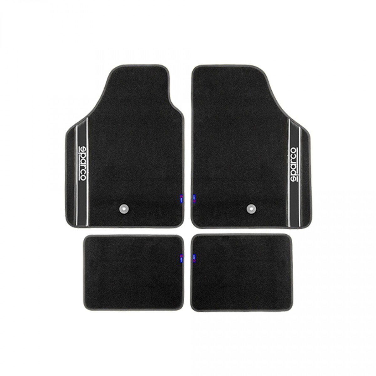 Sparco Alfombra Completo 4 piezas - Negro 