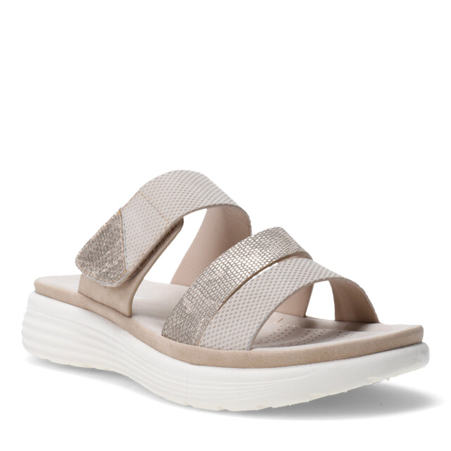 Sandalias de Mujer Lady Confort s DINAN con dos tiras Beige