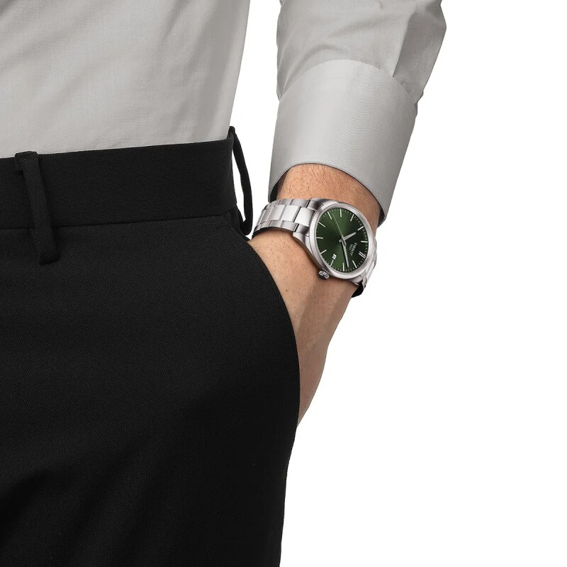 Reloj Tissot T1504101108100 para hombre con correa de acero Verde