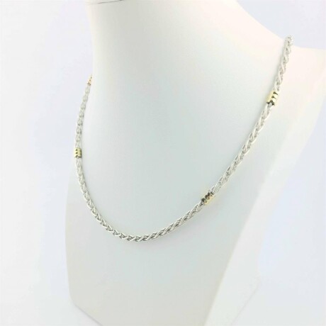 Gargantilla de plata 925 con double de oro 18k. 45 cm Gargantilla de plata 925 con double de oro 18k. 45 cm