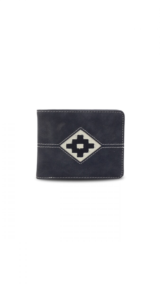 BILLETERA ODIN C/ BORDADO - NEGRO C/ NEGRO 