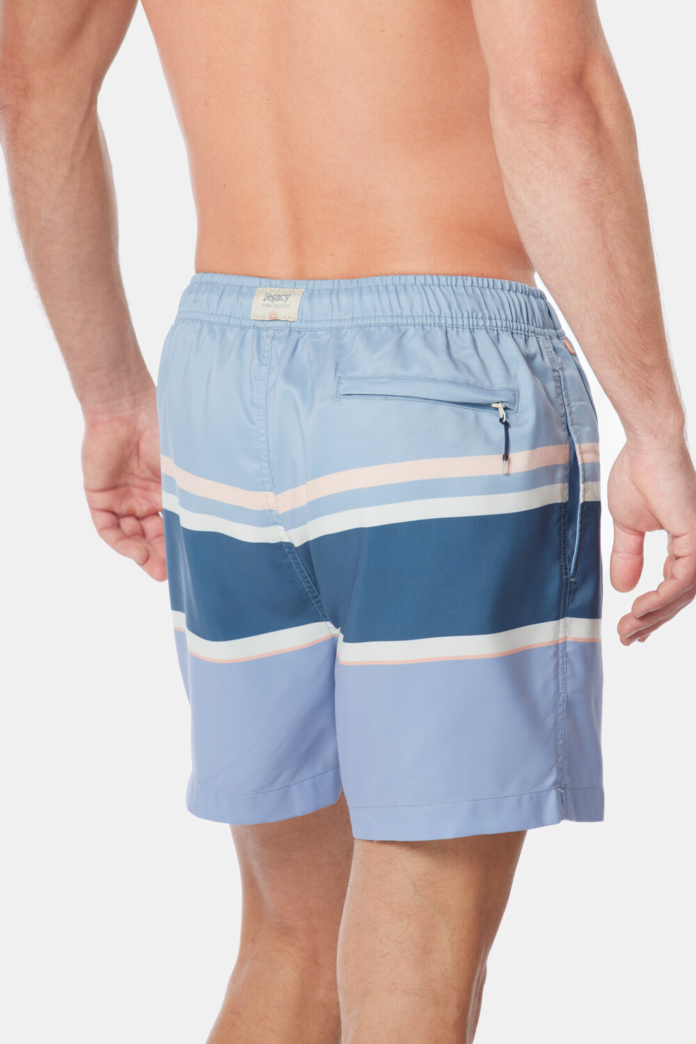 SHORT DE BAÑO RAYADO Azul