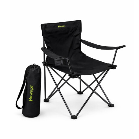 Silla Camping Hawapi Kaypi con Posa Vaso Negro Ub NEGRO