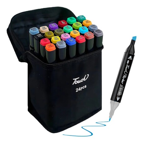 Set Marcadores Colores Doble Punta 24 Piezas 001