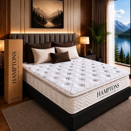 Sommier Extra King HAMPTONS Hybrid Rhenium Negro