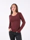 REMERA BÁSICA LIZ BORDEAUX