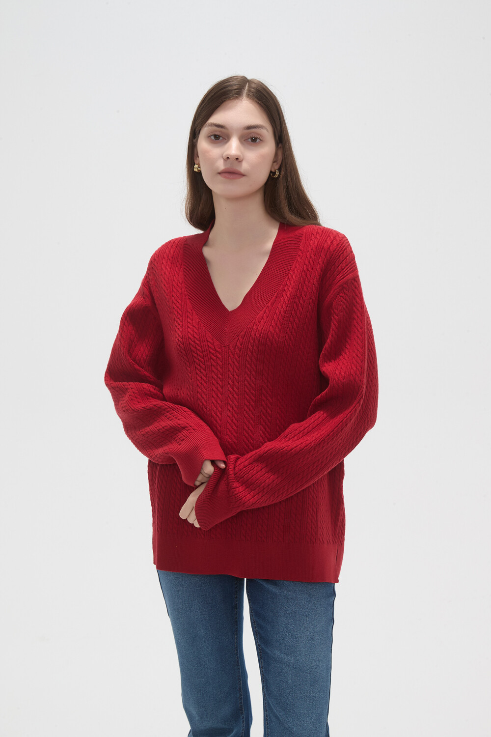 Sweater Varsity Cereza