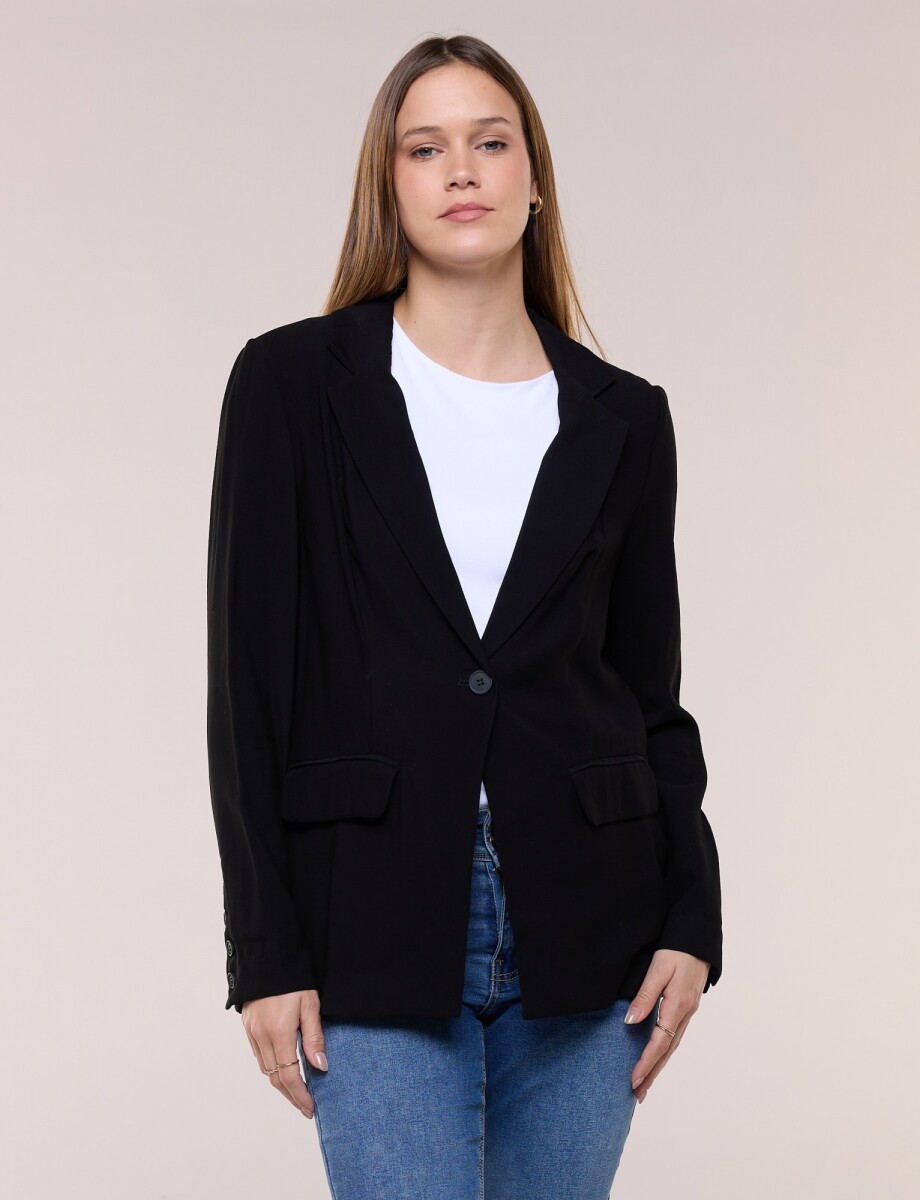 Blazer Clasico Botones - Negro 