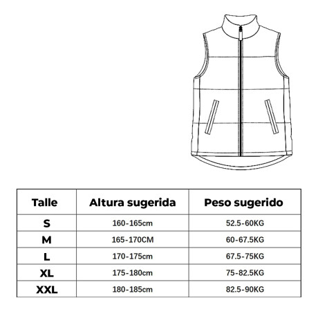 Chaleco Inflado Uzspace Hombre Invierno Con Bolsillos Chaleco Inflado Uzspace Hombre Invierno Con Bolsillos