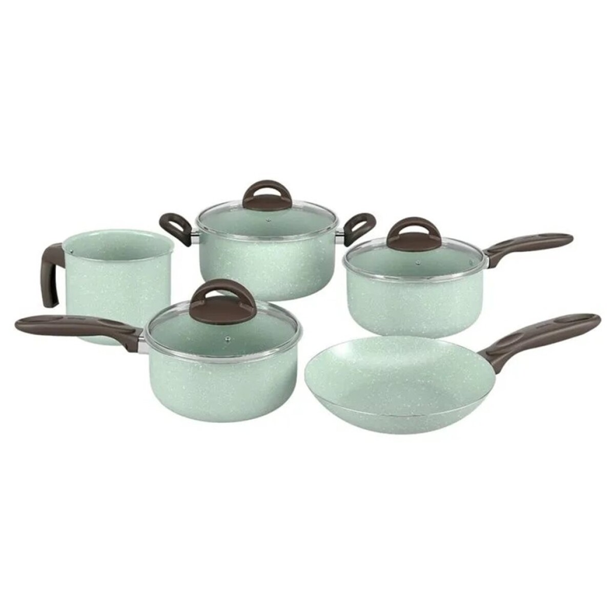 BATERIA DE COCINA 5PZS ALUMINIO LIFE SUPREMA VERDE 