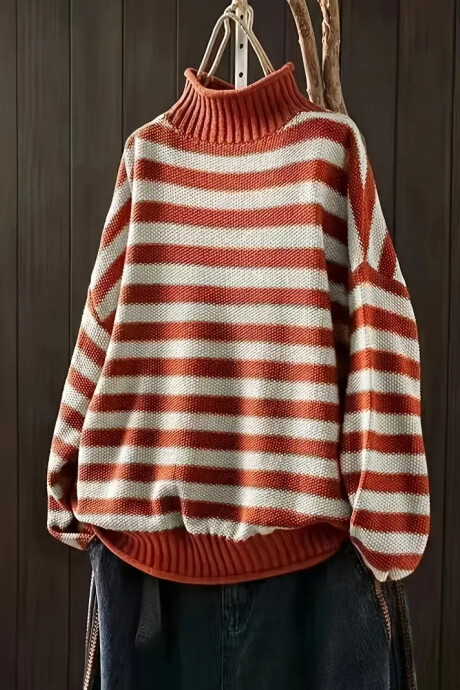 Sweater WALLY Rayas naranja