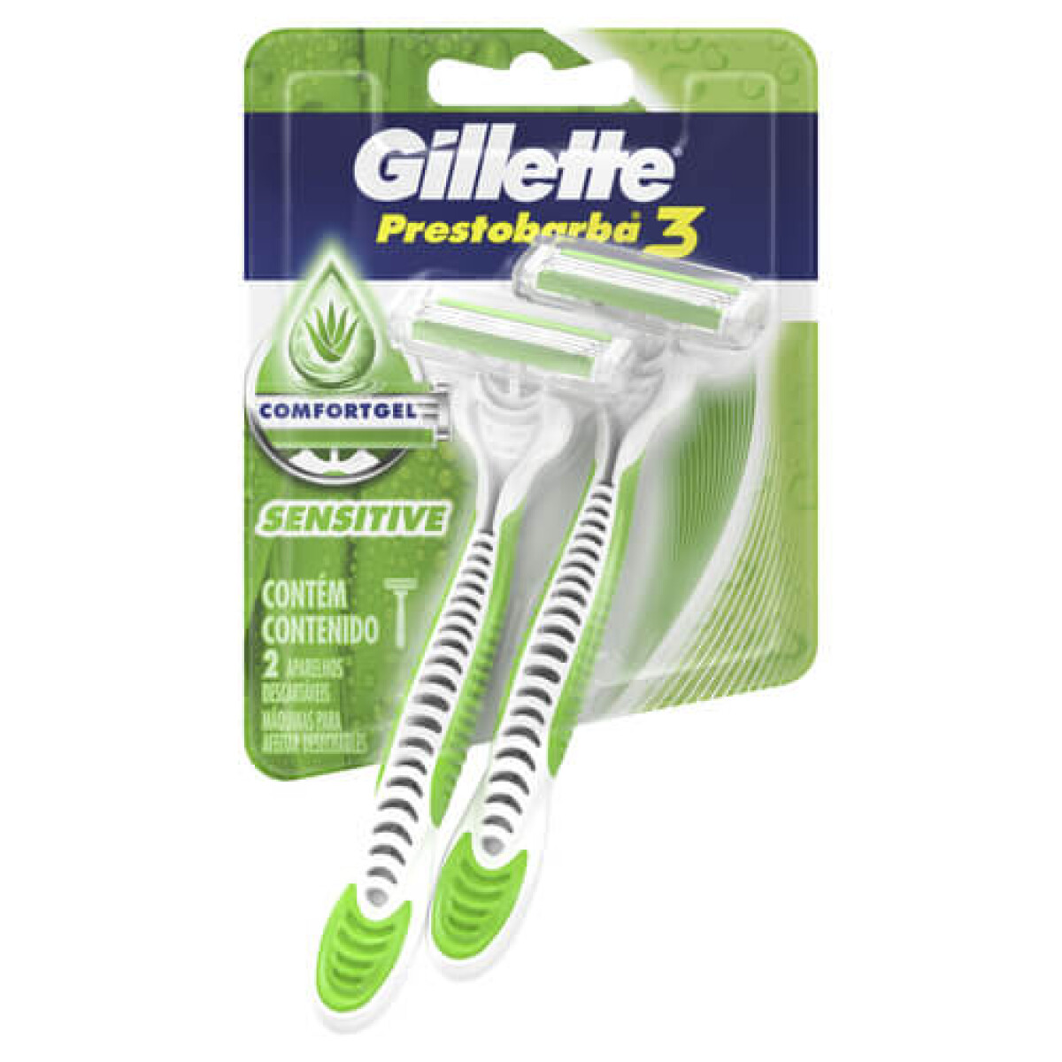 GILLETTE PRESTOBARBA 3 SENSITIVE 2 UNIDADES 