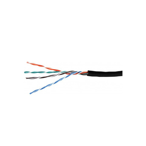 Cable de datos UTP CMX Cat.5e 4P negro p/exterior PS9004