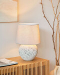 Lámpara de mesa Marcela de cerámica con acabado gris Lámpara de mesa Marcela de cerámica con acabado gris