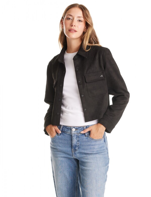 Chaqueta Suede NEGRO