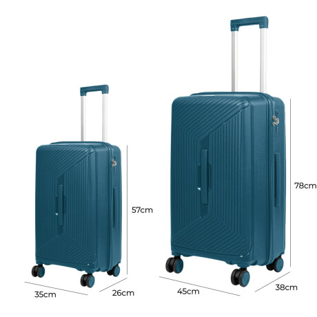 Set 2 Valijas Viaje Expert 21 Carry On + 29 Rígidas Celeste
