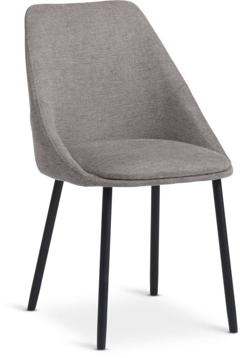 Silla De Comedor Vellev Tela - Arena/Negro 