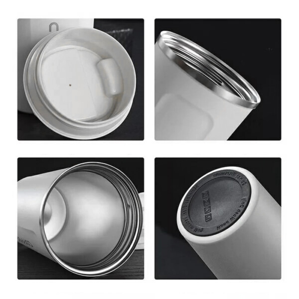 Vaso Térmico Coffee Mug 510 Ml Con Tapa Café Té Taza Jarra Variante Color Blanco