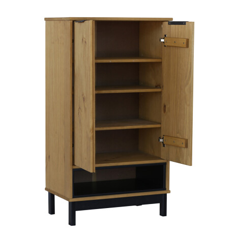 Armario multiuso en madera maciza - 2 puertas - interior con estantes Armario multiuso en madera maciza - 2 puertas - interior con estantes