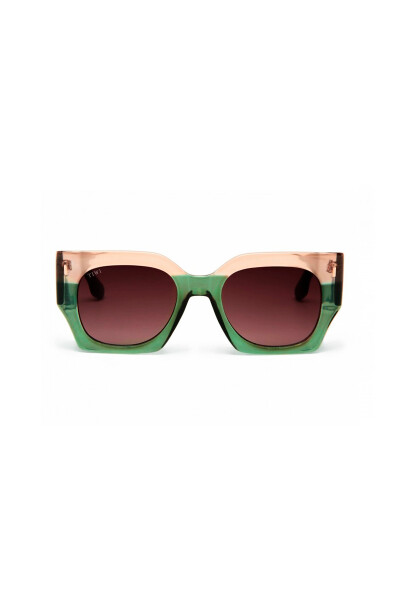 Tiwi Matt Bicolor Shiny Pink/green With Burgundy Gradie