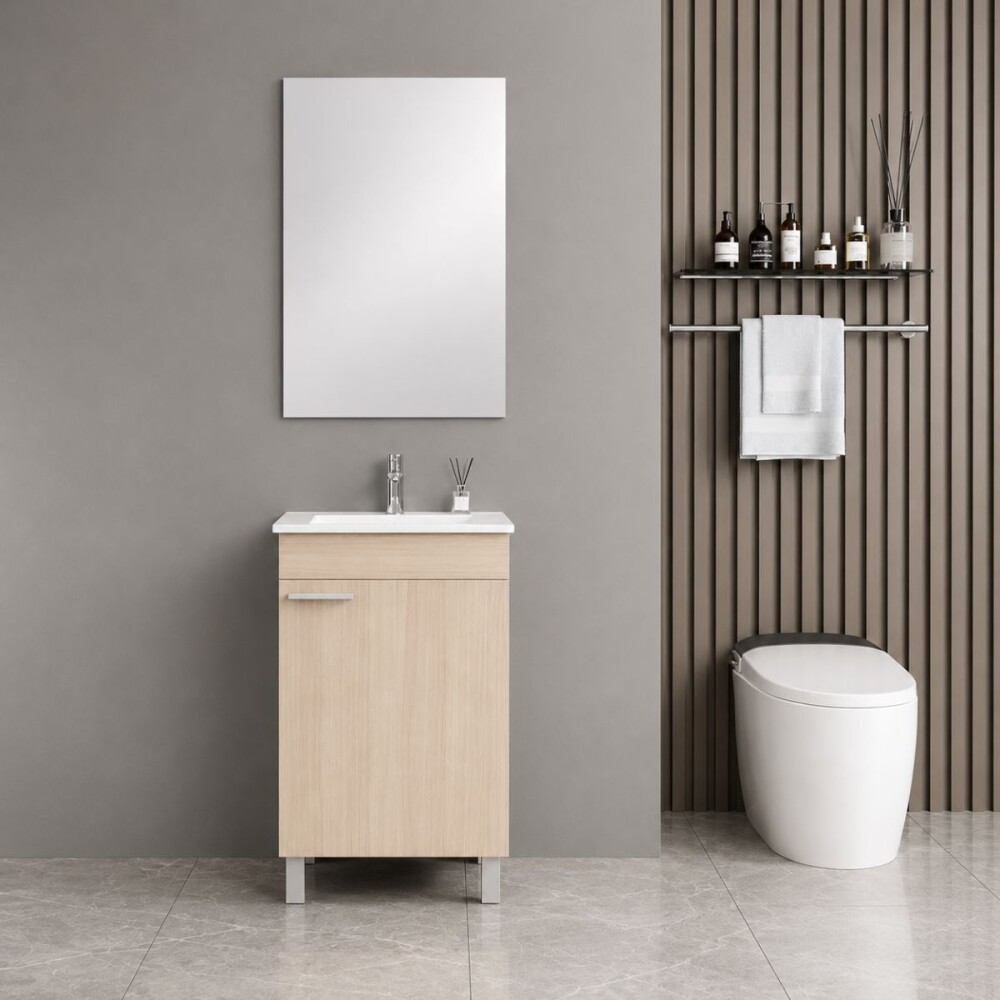 Mueble De Baño de pie beige 50 Cm Con Bacha Mueble De Baño De Pie Beige 50 Cm Con Bacha