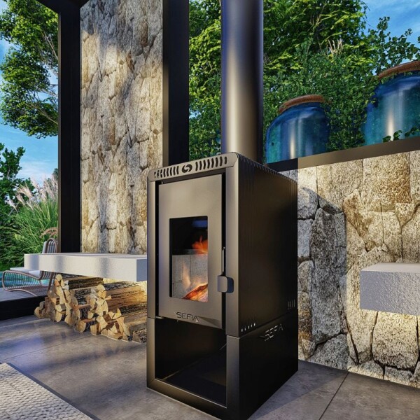 CALEFACTOR BARCELONA SEFIA + KIT DE CAÑOS (NEGROS) TECHO 1 PLANTA CALEFACTOR BARCELONA SEFIA + KIT DE CAÑOS (NEGROS) TECHO 1 PLANTA