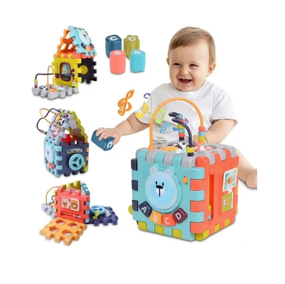Cubo Actividades Montessori con luz y sonido 
