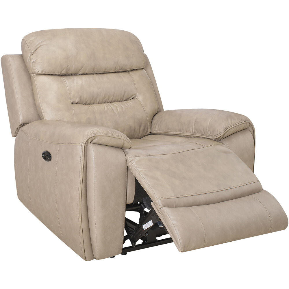 POLTRONA RECLINABLE 1 CUERPO CUERO MEMPHIS BEIGE