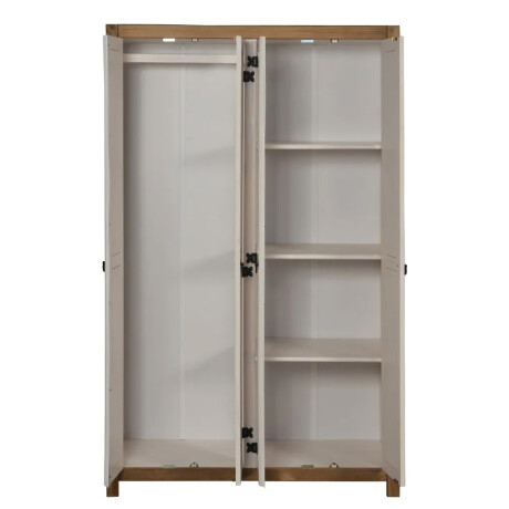 ROPERO 4 PUERTAS GUARDARROPA ARMARIO PLACARD CLOSET EN MADERA MACIZA - LINEA MEXICANA BLANCO