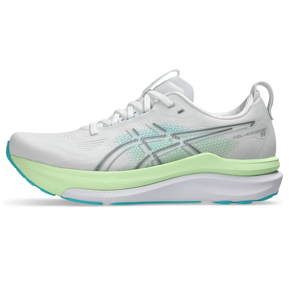 Gel-Kayano 33 White/energy Aqua