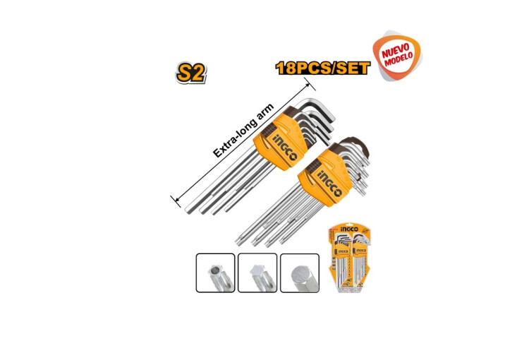 JUEGO COMBINADO 9 LLAVE ALLEN 9 LLAVE TORX INGCO JUEGO COMBINADO 9 LLAVE ALLEN 9 LLAVE TORX INGCO