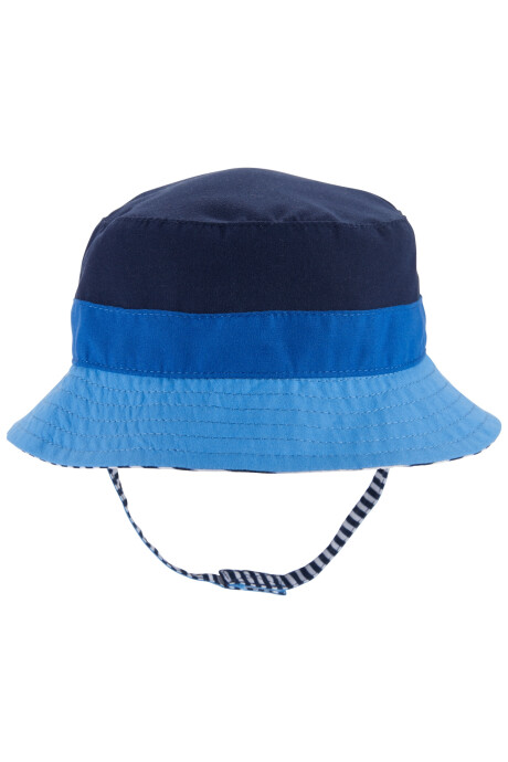 Gorro reversible de algodón diseño a rayas Sin color