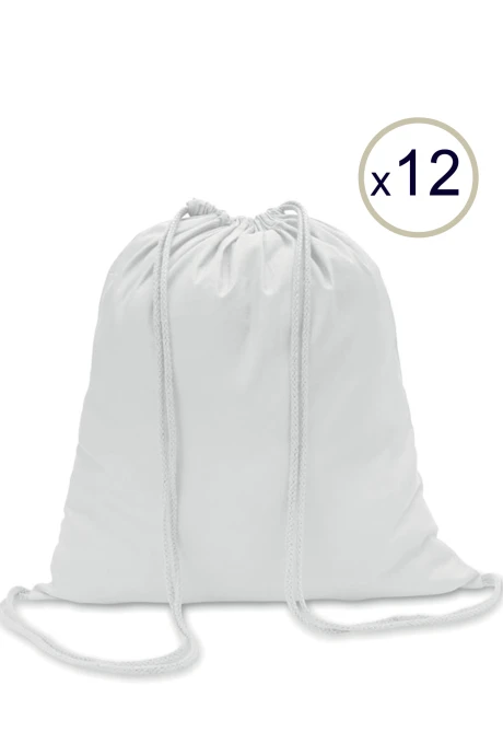 Bolsa Mochila x 12 unidades Blanco