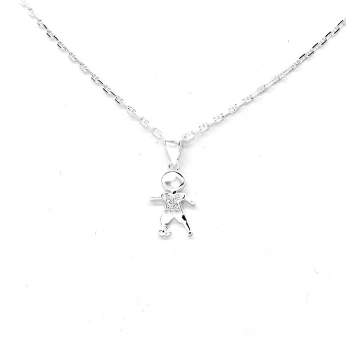 Cadena y Colgante en Plata 925 con Zirconias Cadena y Colgante en Plata 925 con Zirconias