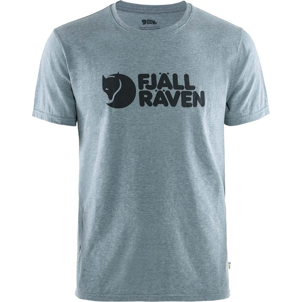 Polo Fjallraven Logo Hombre Uncle Blue-Melange