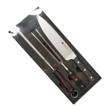 Set POM 3 Piezas Cuchillo Trinche Chaira Set POM 3 Piezas Cuchillo Trinche Chaira