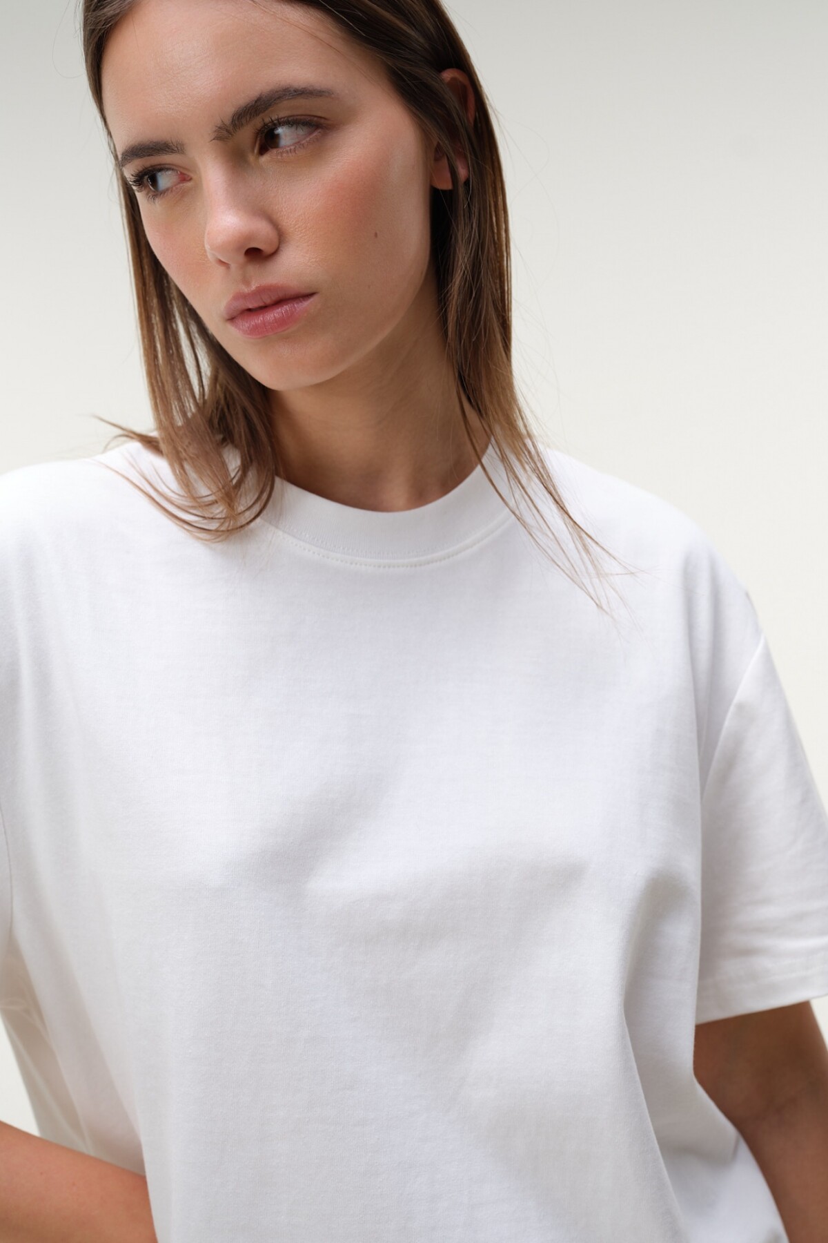 Remera Oversize Algodón Blanco