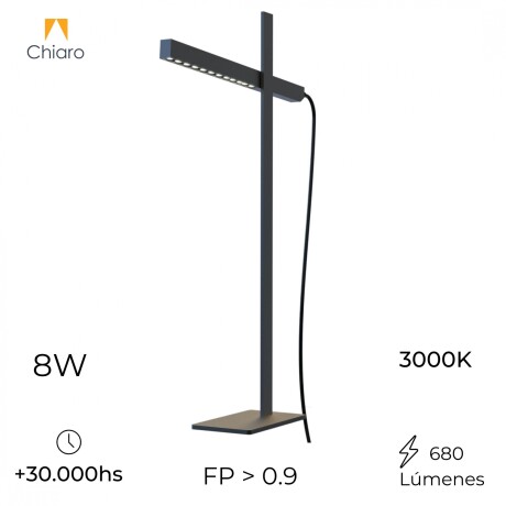 Portátil led plegable 8w 60cm Negra