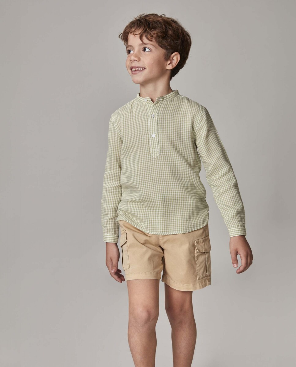 Pantalon Corto Cargo - Marron 