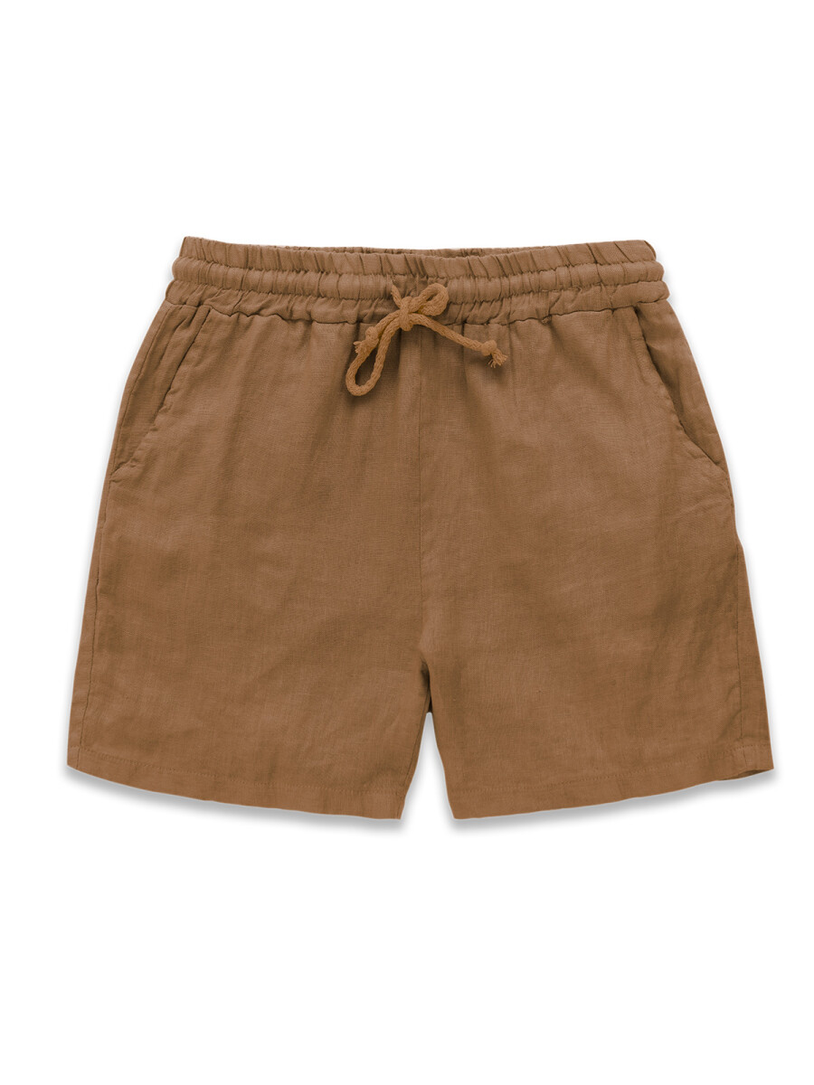 Linen shorts - Tabaco 