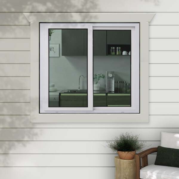 Ventana de PVC Blanco 120 X 100 Cm Corrediza Premium Ventana de PVC Blanco 120 X 100 Cm Corrediza Premium